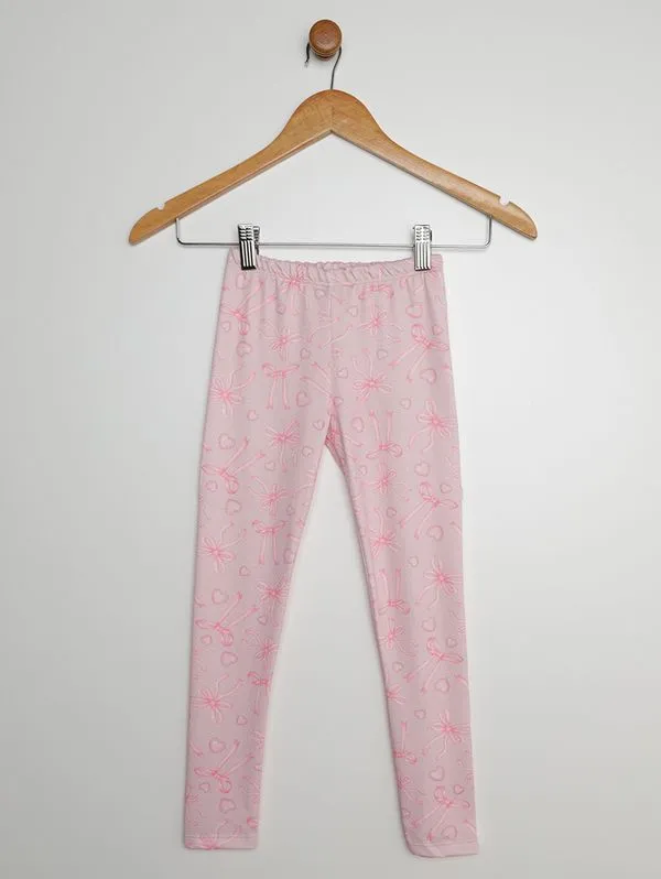 Calça Legging Crepe Infantil Para Menina - ROSA 4