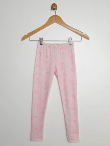 Calça Legging Crepe Infantil Para Menina - ROSA 4