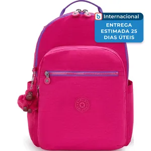 Mochila para Notebook Kipling de 15" com Alças Acolchoadas e Capa Protetora Rosa A-MBI