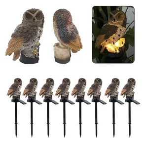 Kit 8 Luminárias Solares Coruja SU-CORU Luz LED IP65 Decoração Jardim Marrom Mundo LGBT Kit 8 Luminárias Solares Coruja SU-CORU LED IP65 Marrom Mundo LGBT
