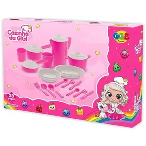 Cozinha de Brinquedo da Gigi com 19 Acessórios Peças Grandes e Cores Vibrantes GGB Plast Cozinha de Brinquedo da Gigi com 19 Acessórios Cores Vibrantes GGB Plast