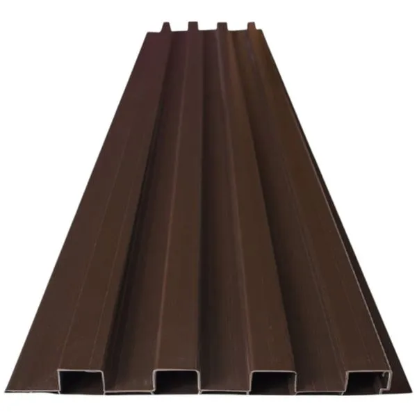 Painel Ripado Em PVC Plasmeg 300x20x2cm Cacau Imperial Peça 0,6m² (MP)