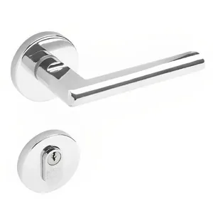 Conjunto De Fechadura 521 Em Zamac Externa St1 40 Roseta 323 De Inox Cromado - 18040008-3 - La Fonte