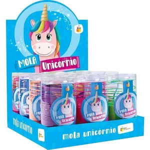 Mola Mania Unicórnio Sortidos Pacote com 12 Unidades Rosa Azul Violeta e Amarelo Doce Brinquedo Mola Mania Unicórnio Sortidos Pacote com 12 Unidades Doce Brinquedo