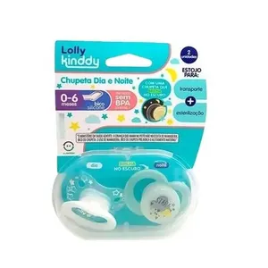 Chupeta Lolly Star Dia E Noite Silicone 2 Unidades Orto T1 Neutro (MP)
