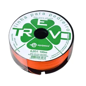 Linha Pedreiro 0,80MM 100m Laranja Trevo em Poliamida para Construção e Pesca Equipesca Linha Pedreiro 0,80MM 100m Laranja Trevo Poliamida Equipesca