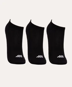 kit de 3 pares de meias training esportivas preto 34-39