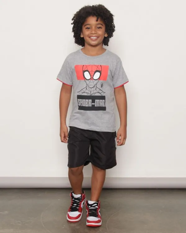 Bermuda Infantil Reta Bolso Cargo Preto 10