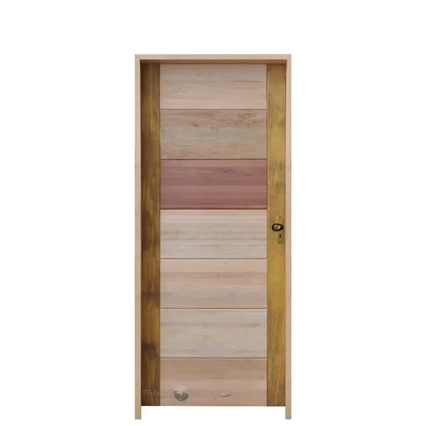 Porta de madeira BBB esquerda Rodam 210x72cm batente 12cm mista