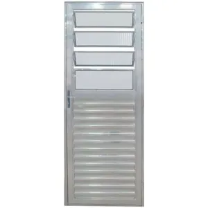 Porta de Alumínio Travessa Basculante 2,10 x 0,80 Metros Brilhante Esquerda - 0957 - JANELLOT