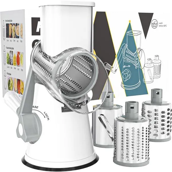 Ralador Manual De Queijo Com Base Antiderrapante 315W Cambom Branca A-BI