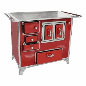 Fogão a Lenha de Piso 2 Bocas Venâncio Tradicional Nº02 Vermelho Gabinete Lado Direito Porta Dupla Fogão a Lenha de Piso 2 Bocas Venâncio Tradicional Nº02 Vermelho Gabinete Lado Direito