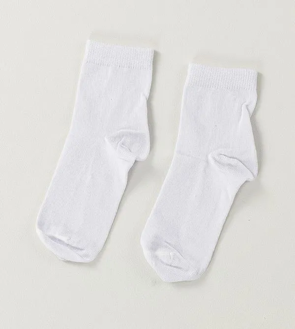 Meia Soquete Lisa Infantil da Everly - 1431 Branco - 21 a 24