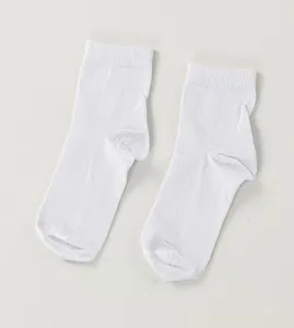 Meia Soquete Lisa Infantil da Everly - 1431 Branco - 21 a 24