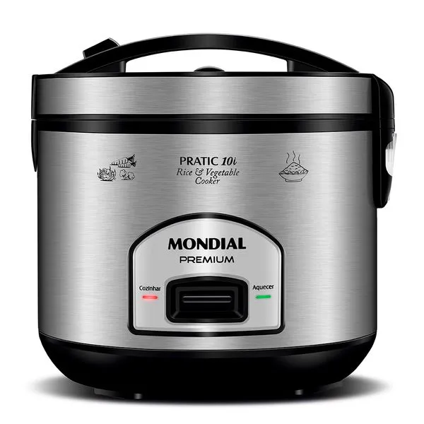 Panela Elétrica de Arroz PE4210X Preta/Inox 700W 127V 7415201 - Mondial