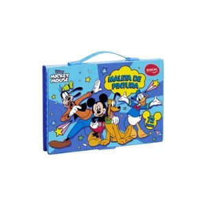 Maleta de Pintura Molin do Brasil 72 Itens Mickey Mouse com Marcadores Lápis Giz Pastilhas Maleta de Pintura Molin do Brasil 72 Itens Mickey Mouse com Marcadores Lápis Giz