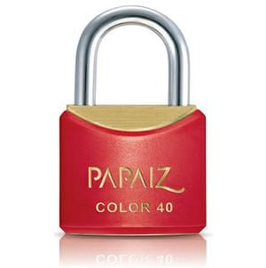 Cadeado Latão Plastificado 25mm CR 25 Vermelho - Papaiz
