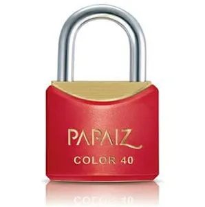 Cadeado Latão Plastificado 25mm CR 25 Vermelho - Papaiz