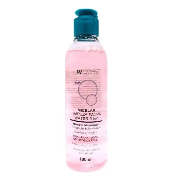ÁGUA Micelar Limpeza Facial Water Anaconda 100ML