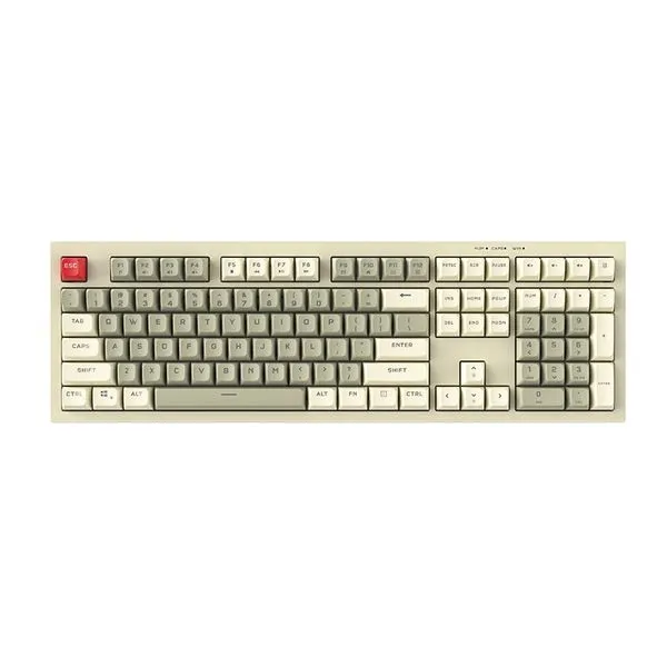 Teclado Gamer Aigo USB-C Membrana RGB FG108 Retro Cinza