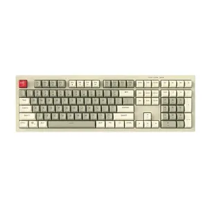 Teclado Gamer Aigo USB-C Membrana RGB FG108 Retro Cinza
