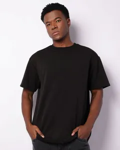Camiseta Masculina Manga Curta Básica Recorte Preta GG
