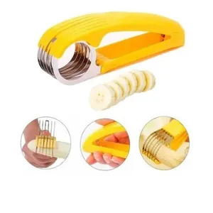 Fatiador De Frutas Banana Legumes Salsicha Laminas Inox Multiuso Aro Para Cortes Chips E Pepino