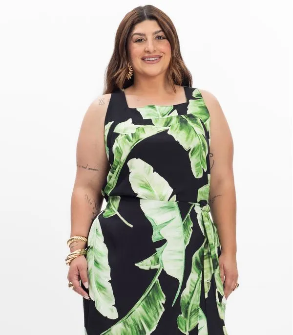 Regata Feminina Plus Size Secret Glam Preto Plus G3