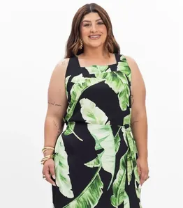 Regata Feminina Plus Size Secret Glam Preto Plus G3