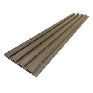 Painel Ripado de PVC 100cmx15cm 7 Unidades com 2 Cantoneiras para Parede e Teto Imbuia Bariri PVC Painel Ripado de PVC 100cmx15cm Kit 7 Peças com Cantoneiras Imbuia para Parede Bariri PVC