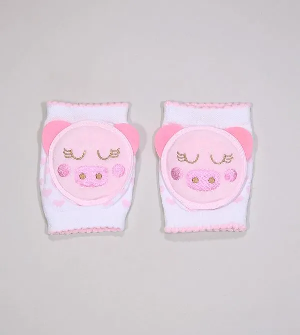 Joelheira Soft Lúdica - Porquinha De 6 a 12 meses Rosa - 6 a 12M