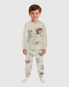 Pijama Longo Infantil Menino Patrulha Canina Hora De Sonhar Malwee Kids Cinza - 3