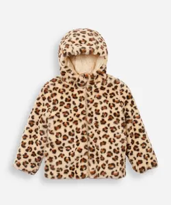 jaqueta infantil de pelúcia com capuz animal print colorido 12