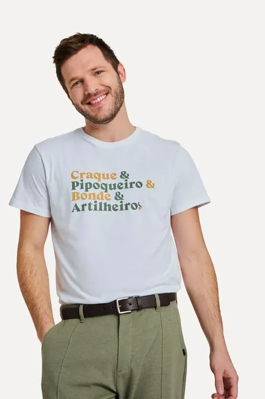 Camiseta Estampada Craque Branco - Ggg