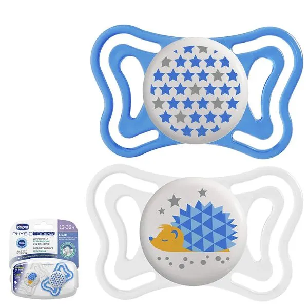 Chupeta Physio Forma Light Ilumina Boys 16-36m 2und Chicco