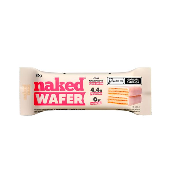 Wafer Branco com Naked de Leite em Pó Naked Nuts 26g