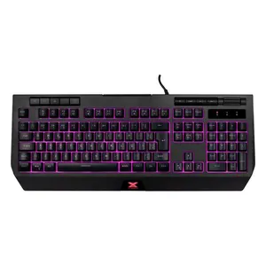 Teclado Gamer Vinik Protector LED Multimídia USB Preto
