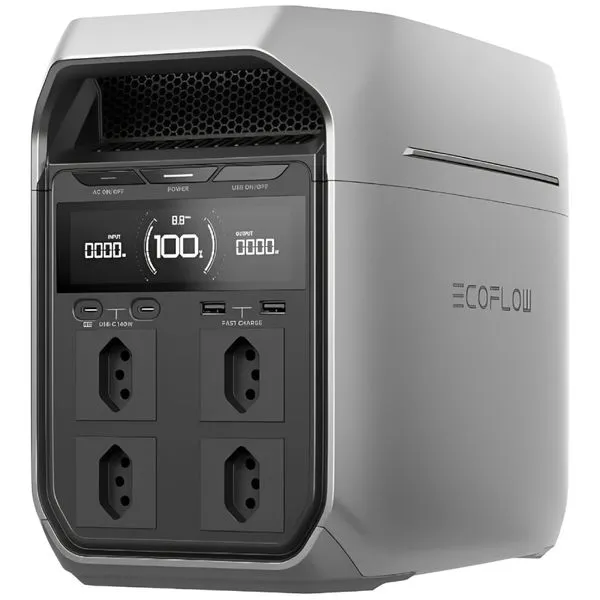 Gerador de Energia Portátil Delta 3 Plus 1800 Watts 127 Volts com Painel - GD71BR1010 - ECOFLOW