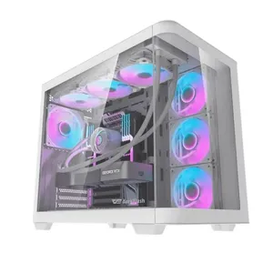 Gabinete Gamer Darkflash DPX90M ATX Lateral de Vidro ARGB Branco