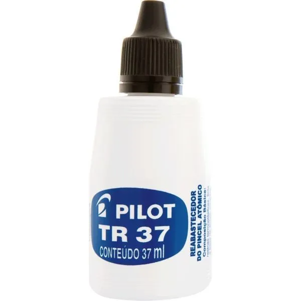Tinta Reabastecedora para Marcador Permanente Pilot Pincel Atômico 1100-P e 1100-M 37ML Preta Tinta Reabastecedora Marcador Permanente Pilot Pincel Atômico 37ML Preta