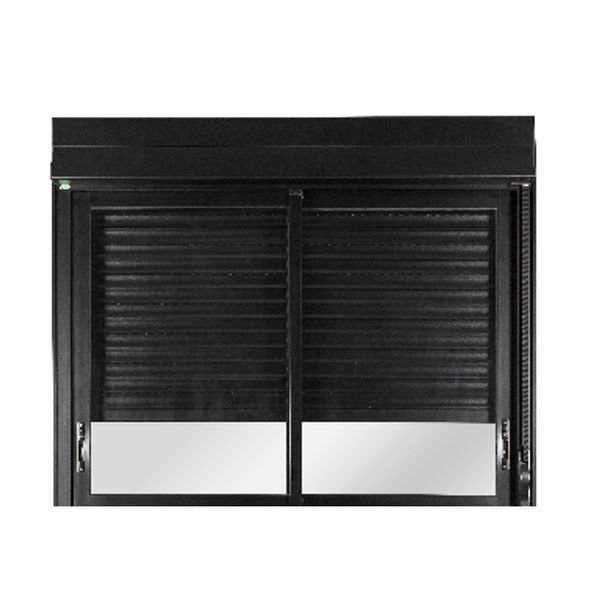 Janela De Correr 2 Folhas Móveis Vlis Com Persiana Integrada 120x200 Preto Topsul Esquadrisul
