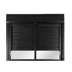 Janela De Correr 2 Folhas Móveis Vlis Com Persiana Integrada 120x200 Preto Topsul Esquadrisul