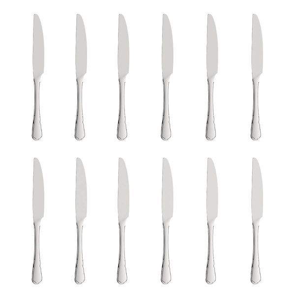 Jogo de 12 Facas para Sobremesa 19cm Ouro Preto