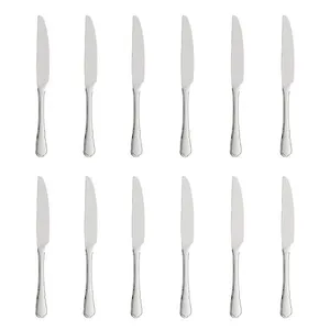 Jogo de 12 Facas para Sobremesa 19cm Ouro Preto