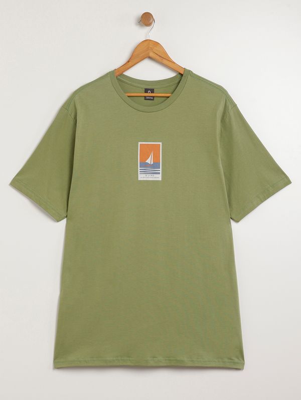 Camiseta Manga Curta Plus Size Masculina VERDE G4