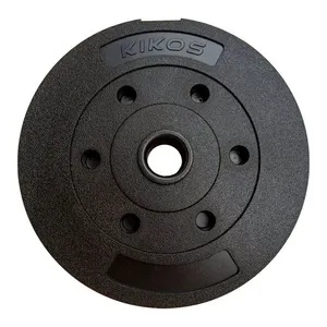 Anilha para Musculação 5kg Basic Cement Ps Preto Produto Unitário em Cimento Revestido Kikos Anilha para Musculação 5kg Basic Cement Ps Preto em Cimento Revestido Kikos