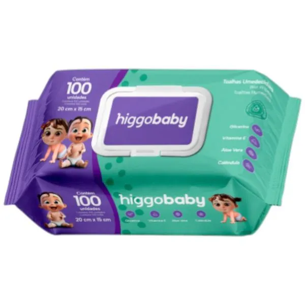 Toalha Umedecida Higgo Baby Premium 100 Unidades (MP)