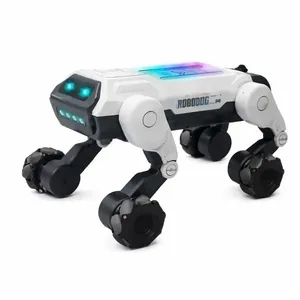 Brinquedo Robótico Interativo Robô Cão com Controle Remoto Luzes LED Sons Efeitos Veendre Store Robô Cão Interativo com Controle Remoto Luzes LED Sons Efeitos Veendre Store