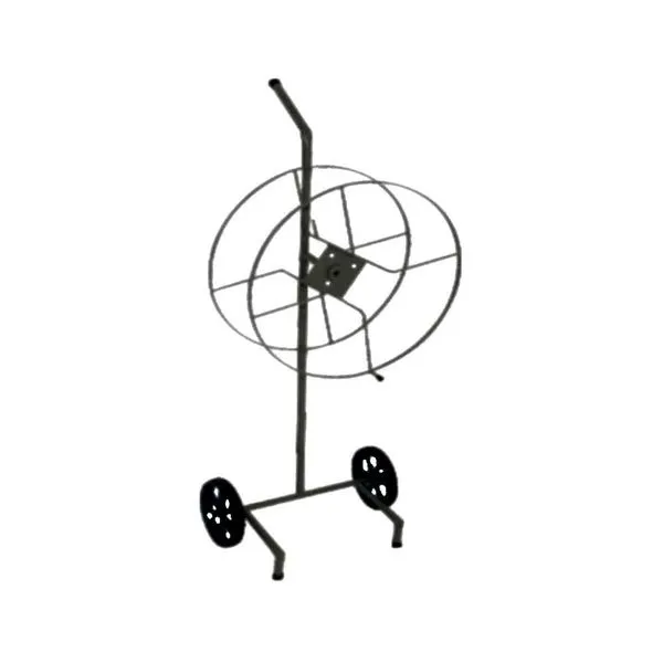 Suporte Giratório para Mangueiras E-053.A.OM com Carrinho de Ferro Pintura Eletrostática Ouro Minas Suporte Giratório para Mangueiras E-053.A.OM Carrinho de Ferro Ouro Minas