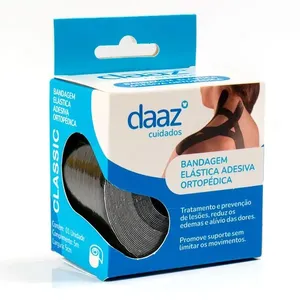 Bandagem Elástica Adesiva Ortopédica Daaz Preta